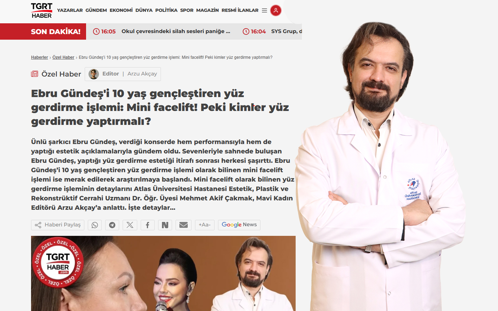 ebru gundesi 10 yas genclestiren yuz gerdirme islemi mini facelift peki kimler yuz gerdirme yaptirmali